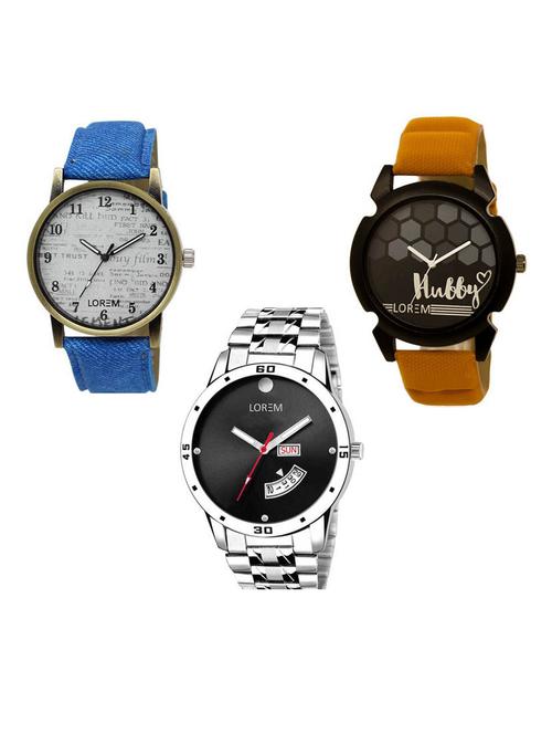 set of 3 analog watch combo -(lk-28-32-104) - 15687746 - Very Small Image - 1