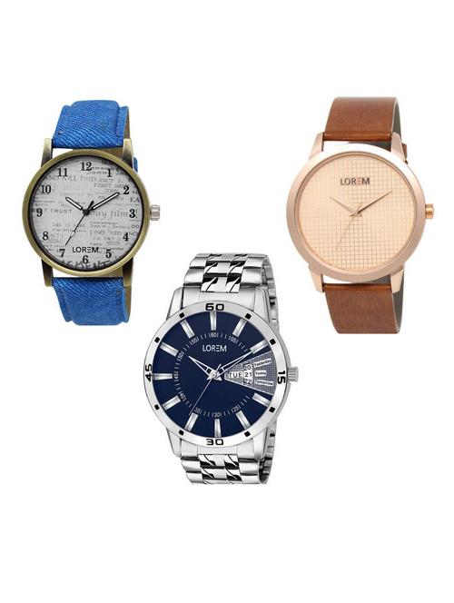 set of 3 analog watch combo -(lk-28-34-102) - 15687757 - Very Small Image - 1