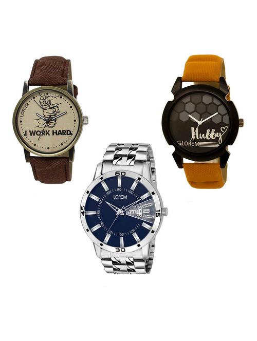 set of 3 analog watch combo -(lk-29-32-102) - 15687791 - Very Small Image - 1