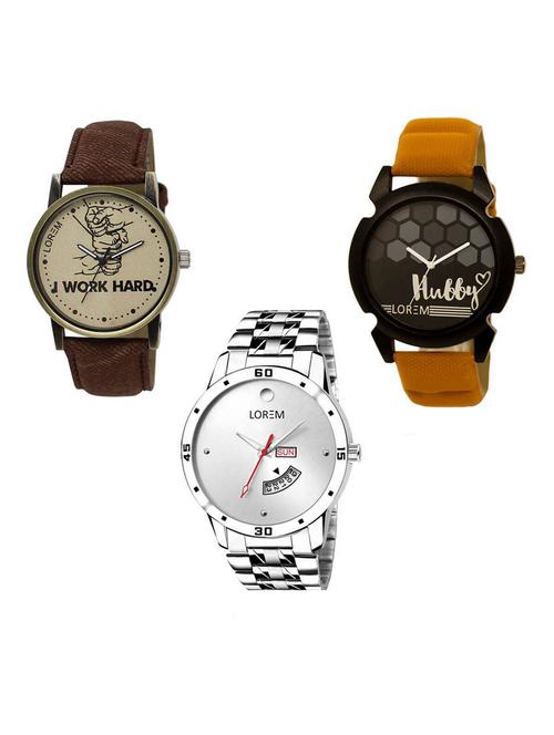 set of 3 analog watch combo -(lk-29-32-103) - 15687792 - Very Small Image - 1