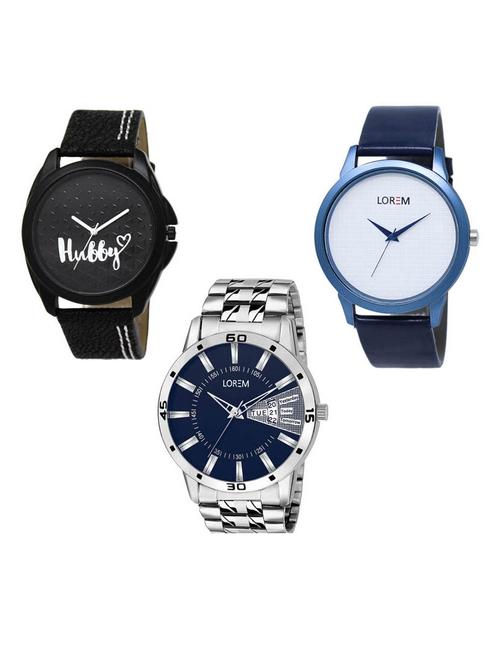set of 3 analog watch combo -(lk-31-33-102) - 15687872 - Very Small Image - 1