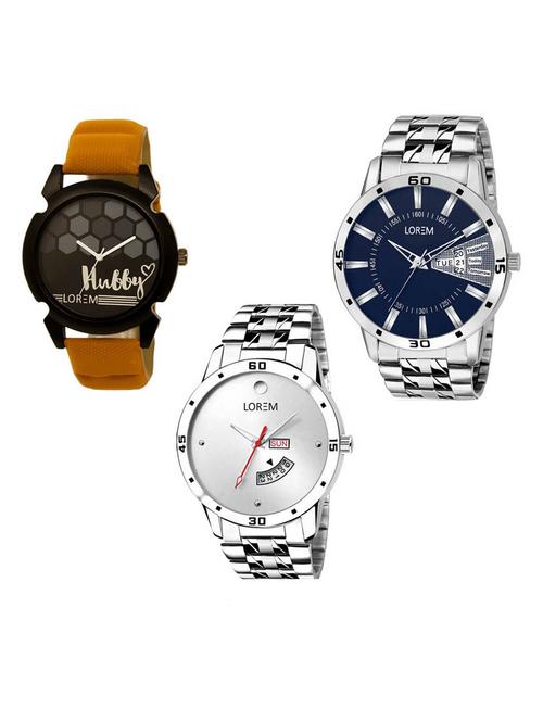 set of 3 analog watch combo -(lk-32-102-103) - 15687917 - Very Small Image - 1