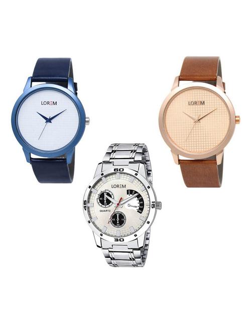 set of 3 analog watch combo -(lk-33-34-101) - 15687923 - Very Small Image - 1
