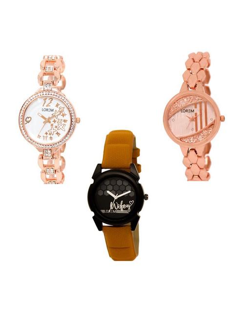 set of 3 analog watch combo -(lk210-222-235) - 15687961 - Very Small Image - 1