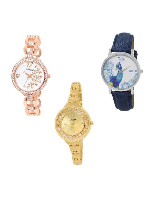 set of 3 analog watch combo -(lk210-224-241) - 15687994 - Very Small Image - 1
