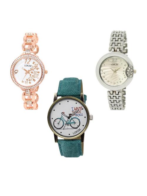set of 3 analog watch combo -(lk210-227-229) - 15688019 - Very Small Image - 1