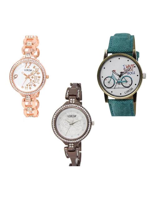 set of 3 analog watch combo -(lk210-229-236) - 15688053 - Very Small Image - 1