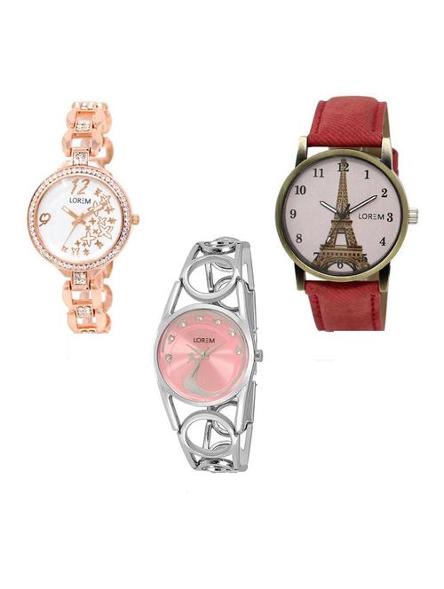 set of 3 analog watch combo -(lk210-230-233) - 15688063 - Very Small Image - 1