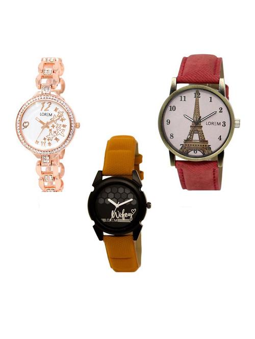 set of 3 analog watch combo -(lk210-230-235) - 15688066 - Very Small Image - 1