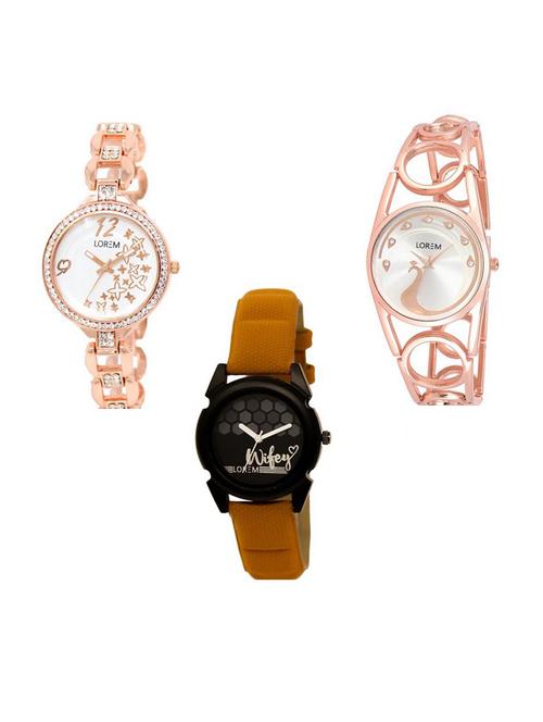 set of 3 analog watch combo -(lk210-232-235) - 15688080 - Very Small Image - 1