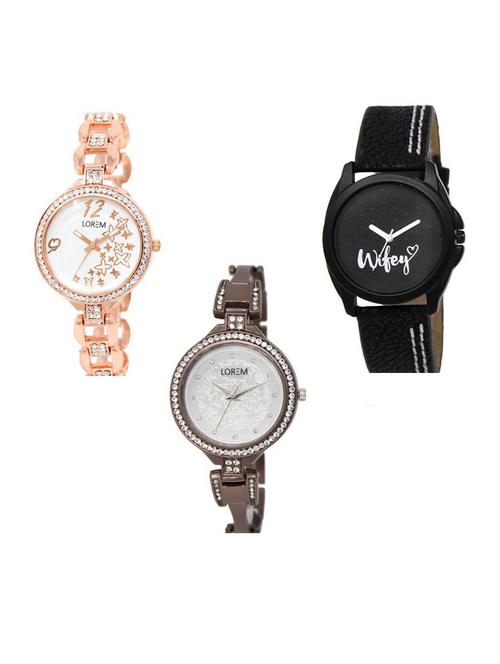 set of 3 analog watch combo -(lk210-234-236) - 15688098 - Very Small Image - 1