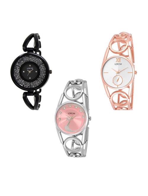 set of 3 analog watch combo -(lk211-213-233) - 15688168 - Very Small Image - 1