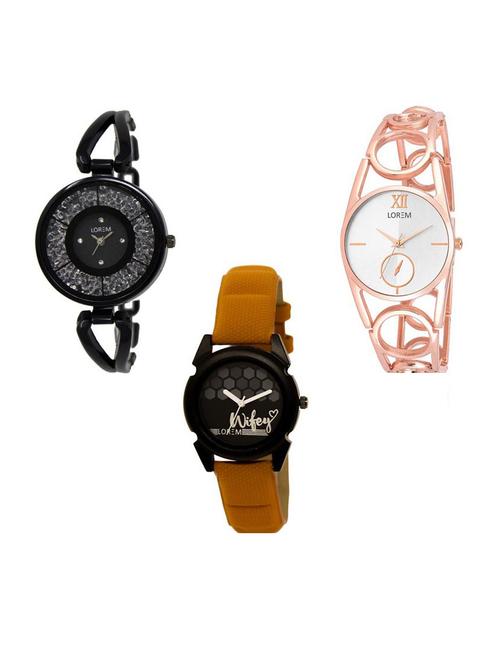 set of 3 analog watch combo -(lk211-213-235) - 15688170 - Very Small Image - 1