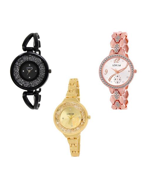 set of 3 analog watch combo -(lk211-215-224) - 15688185 - Very Small Image - 1