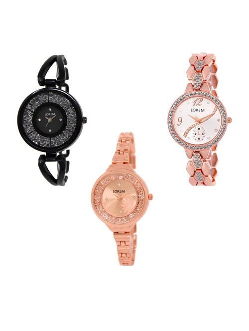set of 3 analog watch combo -(lk211-215-225) - 15688186 - Very Small Image - 1
