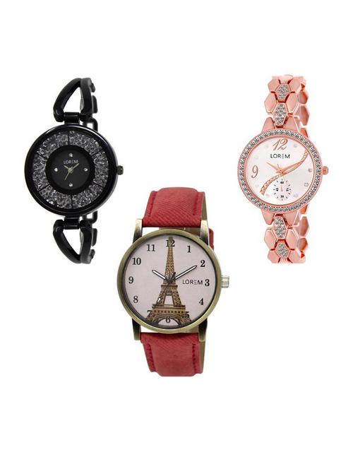 set of 3 analog watch combo -(lk211-215-230) - 15688191 - Very Small Image - 1