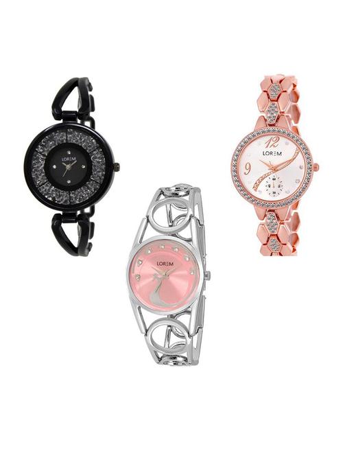 set of 3 analog watch combo -(lk211-215-233) - 15688193 - Very Small Image - 1