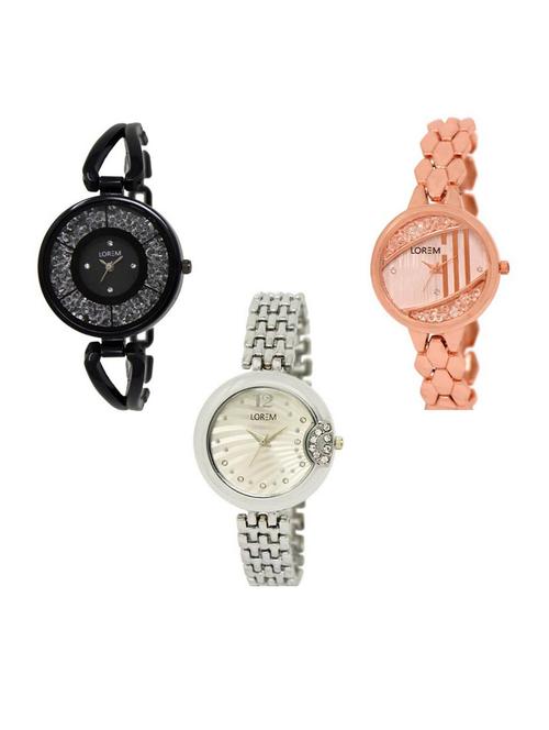 set of 3 analog watch combo -(lk211-222-227) - 15688335 - Very Small Image - 1