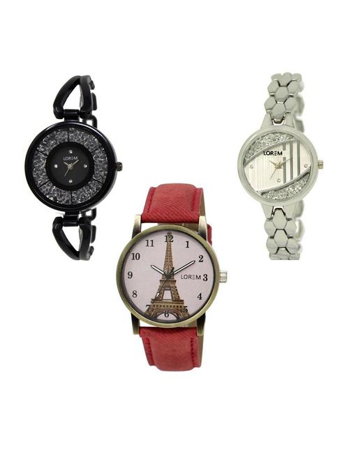 set of 3 analog watch combo -(lk211-223-230) - 15688355 - Very Small Image - 1