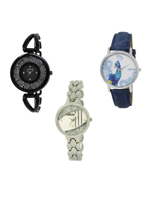 set of 3 analog watch combo -(lk211-223-241) - 15688365 - Very Small Image - 1