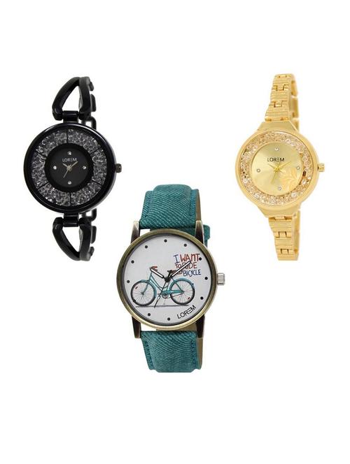 set of 3 analog watch combo -(lk211-224-229) - 15688370 - Very Small Image - 1