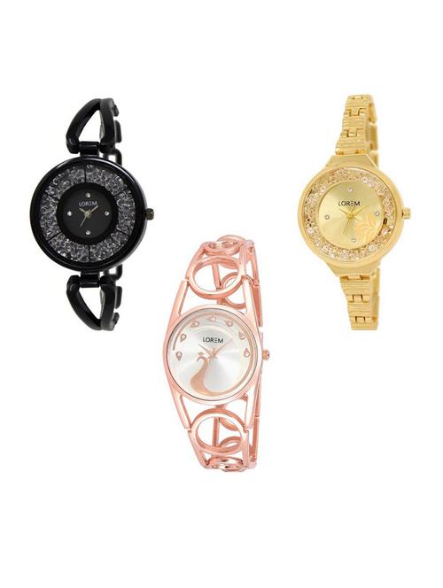 set of 3 analog watch combo -(lk211-224-232) - 15688372 - Very Small Image - 1