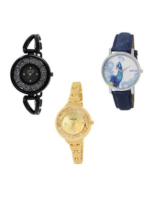 set of 3 analog watch combo -(lk211-224-241) - 15688381 - Very Small Image - 1