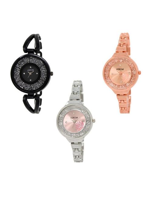 set of 3 analog watch combo -(lk211-225-226) - 15688382 - Very Small Image - 1