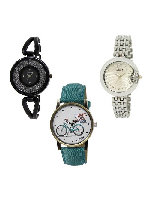 set of 3 analog watch combo -(lk211-227-229) - 15688412 - Very Small Image - 1