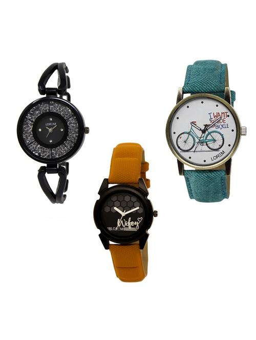 set of 3 analog watch combo -(lk211-229-235) - 15688440 - Very Small Image - 1