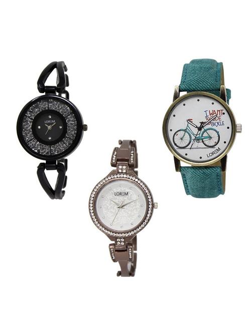 set of 3 analog watch combo -(lk211-229-236) - 15688441 - Very Small Image - 1
