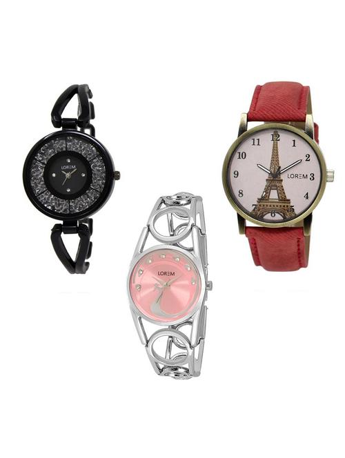 set of 3 analog watch combo -(lk211-230-233) - 15688448 - Very Small Image - 1