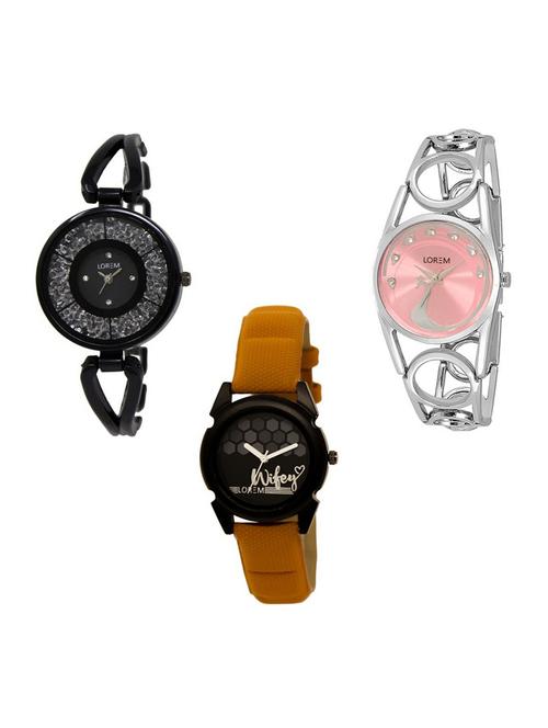set of 3 analog watch combo -(lk211-233-235) - 15688467 - Very Small Image - 1