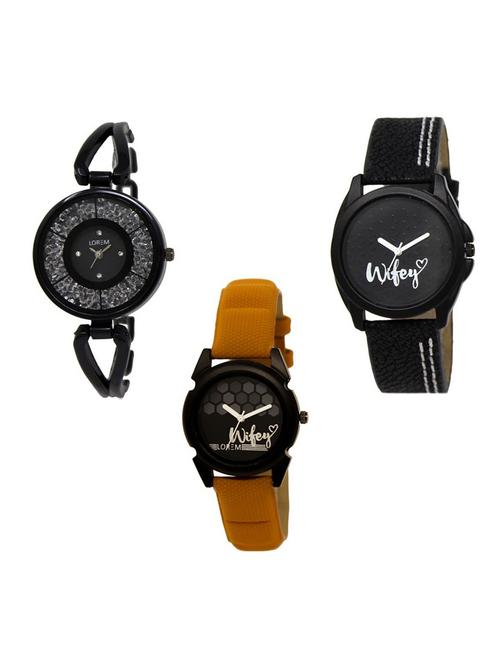set of 3 analog watch combo -(lk211-234-235) - 15688474 - Very Small Image - 1