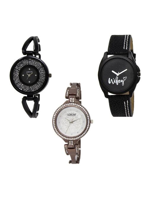 set of 3 analog watch combo -(lk211-234-236) - 15688475 - Very Small Image - 1