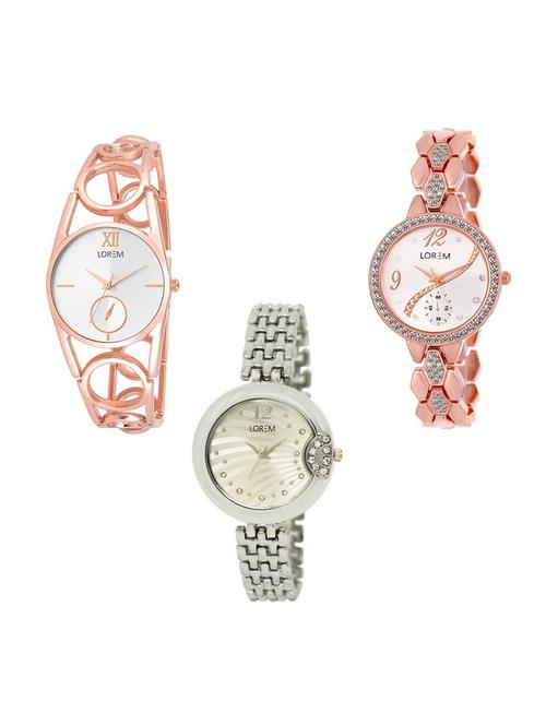set of 3 analog watch combo -(lk213-215-227) - 15688859 - Very Small Image - 1