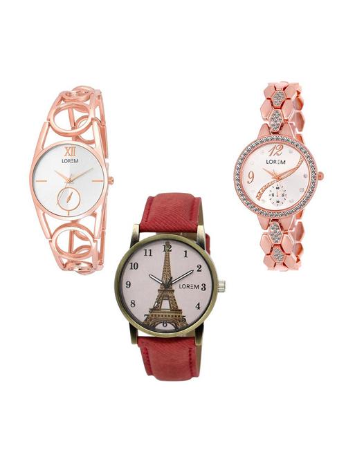 set of 3 analog watch combo -(lk213-215-230) - 15688861 - Very Small Image - 1