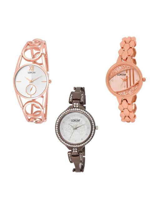 set of 3 analog watch combo -(lk213-222-236) - 15688982 - Very Small Image - 1