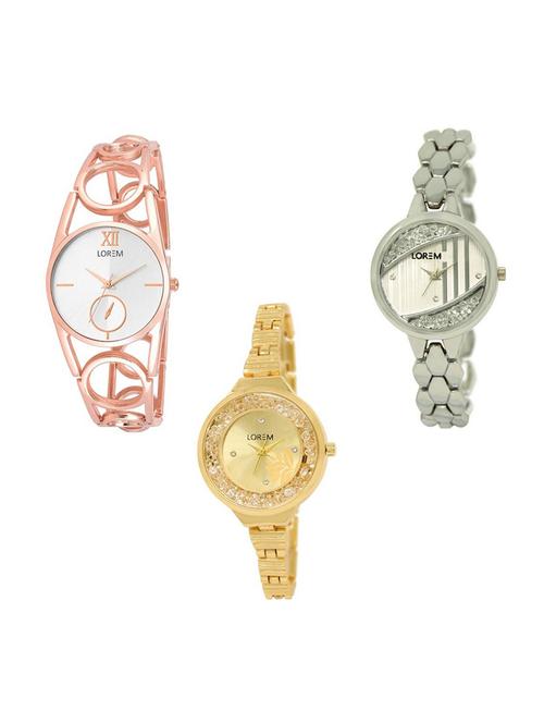 set of 3 analog watch combo -(lk213-223-224) - 15688987 - Very Small Image - 1