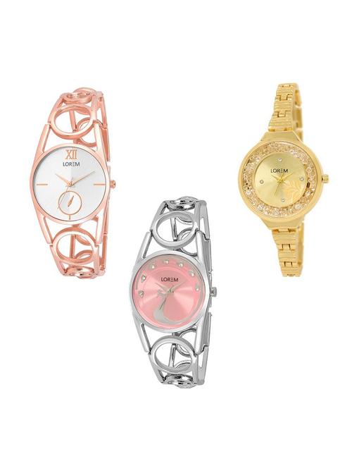 set of 3 analog watch combo -(lk213-224-233) - 15689007 - Very Small Image - 1