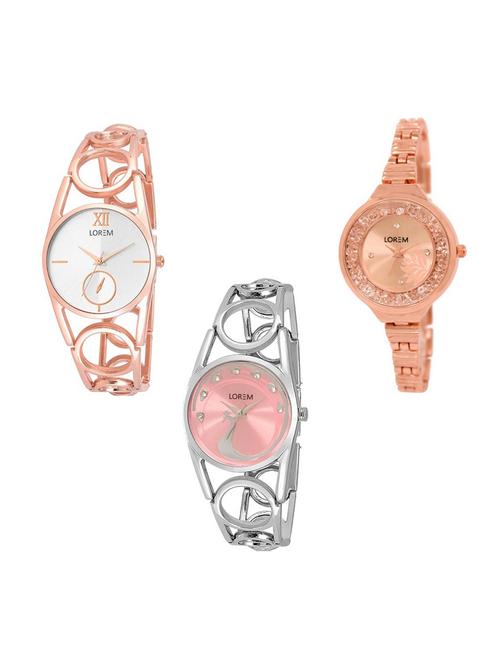 set of 3 analog watch combo -(lk213-225-233) - 15689022 - Very Small Image - 1