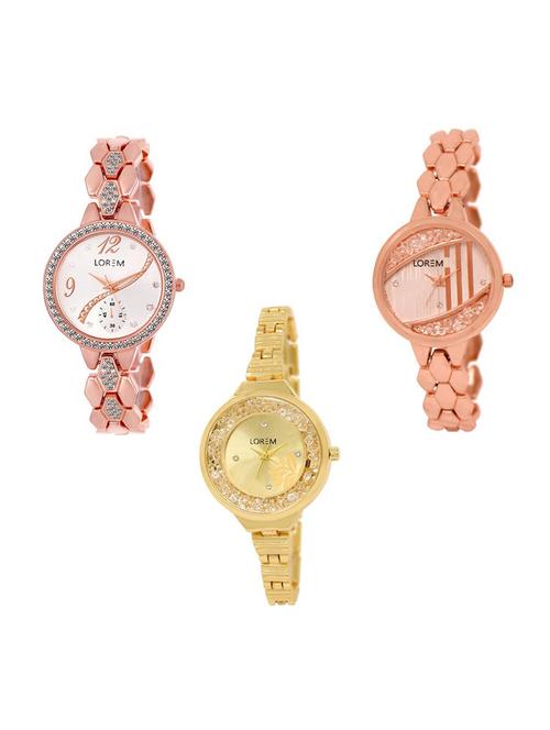 set of 3 analog watch combo -(lk215-222-224) - 15689245 - Very Small Image - 1