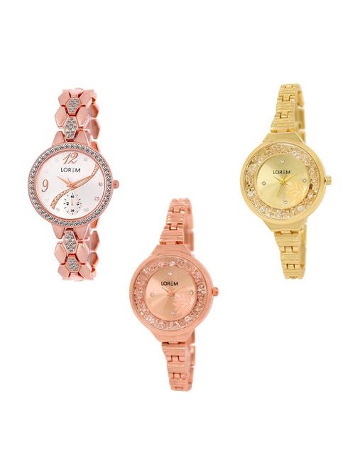 set of 3 analog watch combo -(lk215-224-225) - 15689271 - Very Small Image - 1