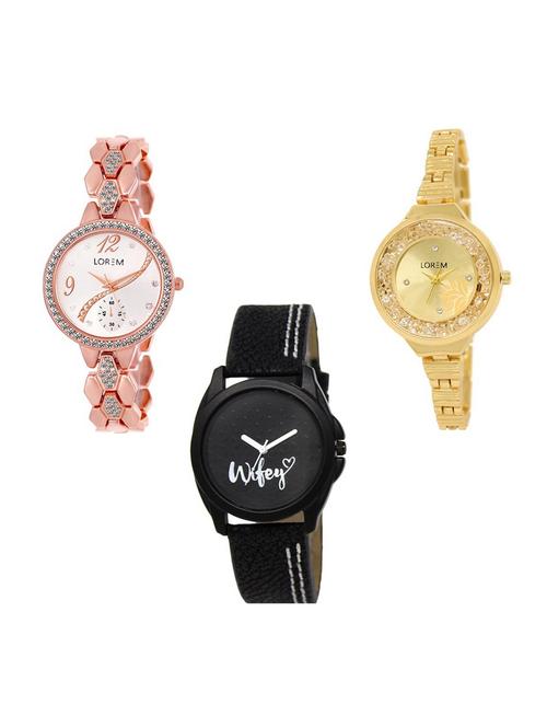 set of 3 analog watch combo -(lk215-224-234) - 15689279 - Very Small Image - 1