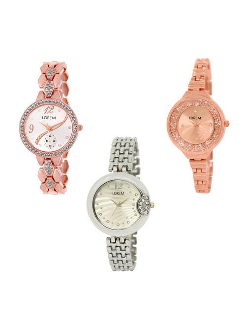 set of 3 analog watch combo -(lk215-225-227) - 15689287 - Very Small Image - 1