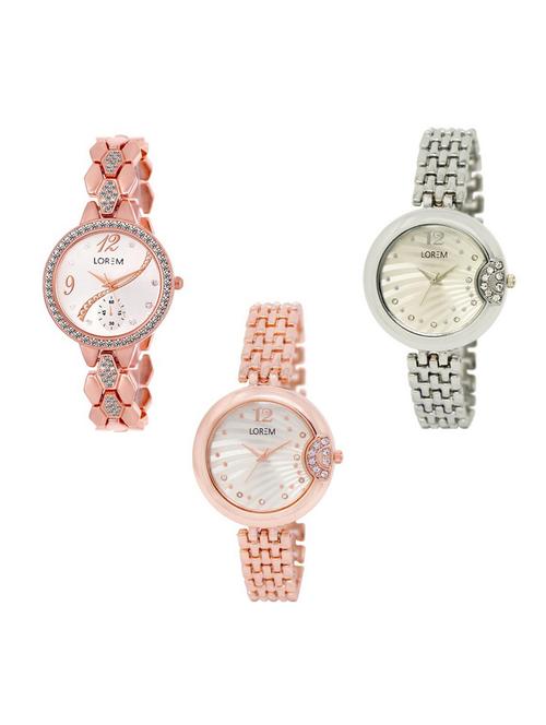 set of 3 analog watch combo -(lk215-227-228) - 15689309 - Very Small Image - 1