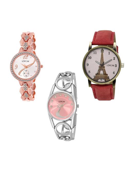 set of 3 analog watch combo -(lk215-230-233) - 15689342 - Very Small Image - 1