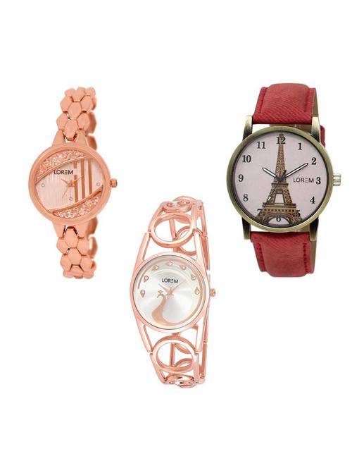 set of 3 analog watch combo -(lk222-230-232) - 15690654 - Very Small Image - 1