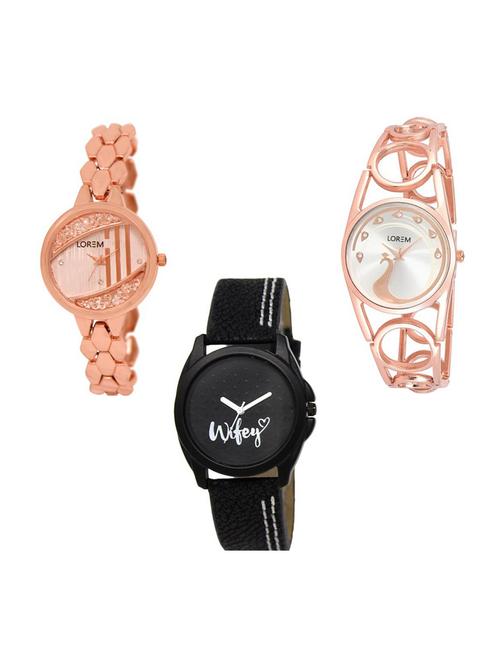 set of 3 analog watch combo -(lk222-232-234) - 15690664 - Very Small Image - 1
