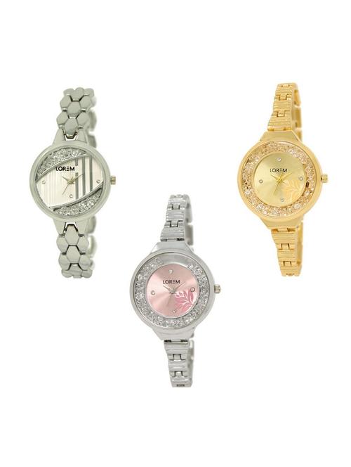 set of 3 analog watch combo -(lk223-224-226) - 15690691 - Very Small Image - 1